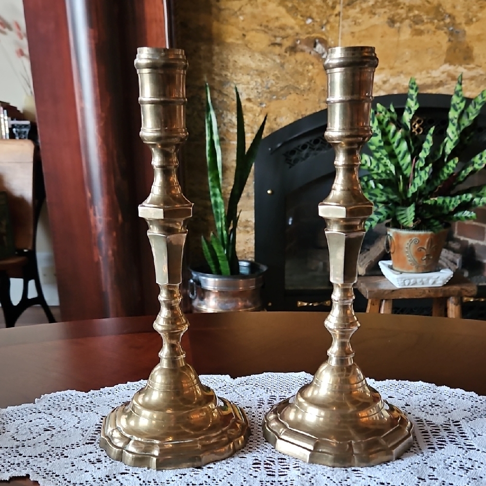 Elegant Brass Candle Holders